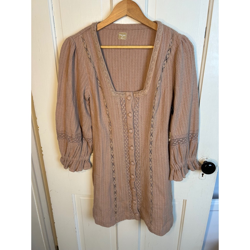 Free People Free-Est Jules Mini Dress Cocoa Mousse OB2069737 Womens S